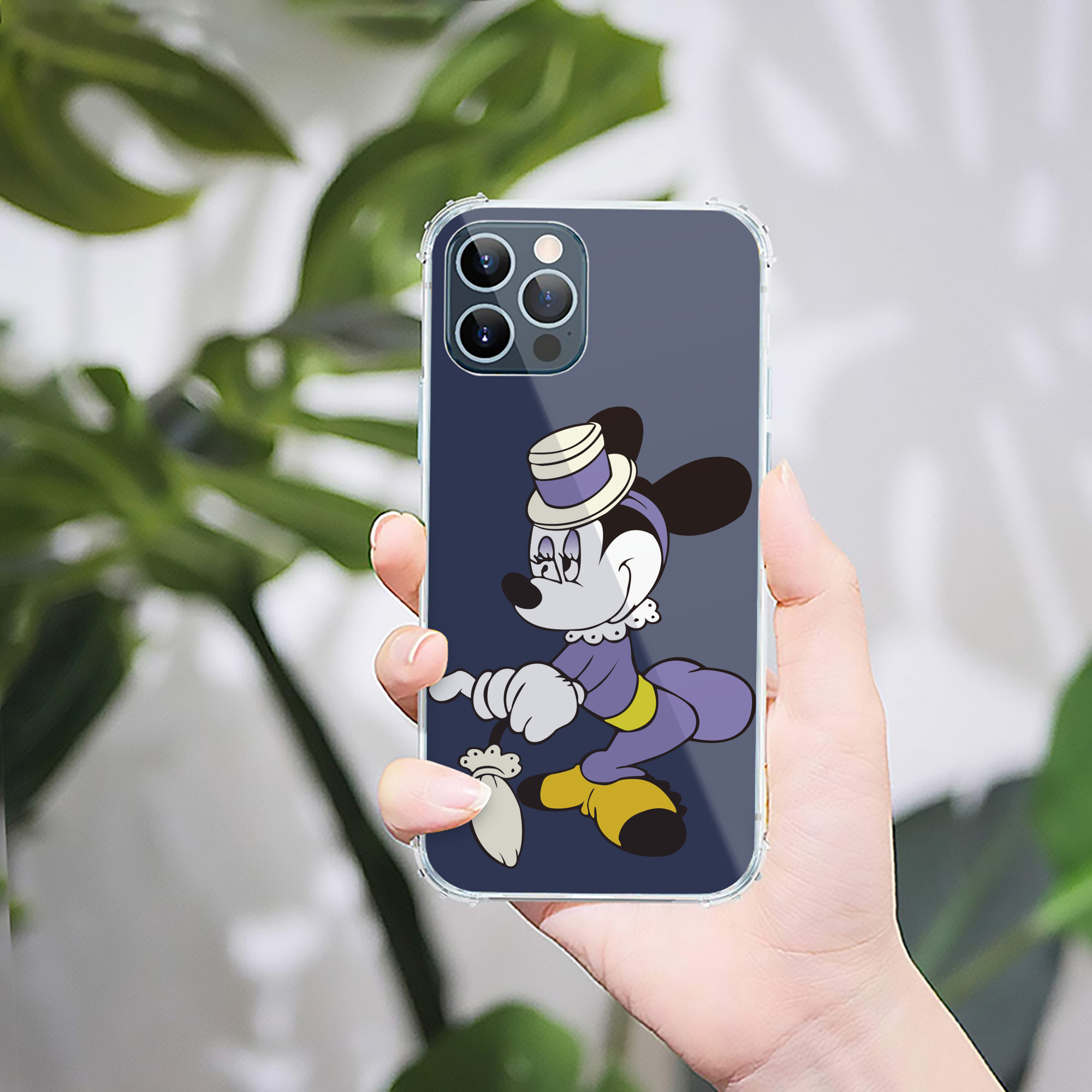 （画像用） ミッキーマウス Mickey Mouse 【iPhone 12シリーズ対応】透明スマホケース（クリアソフトケース）